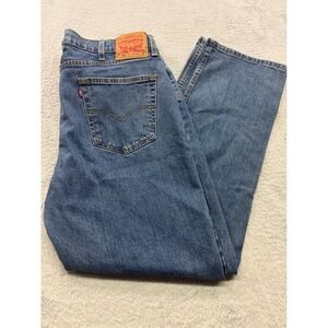 Levis 514 Straight Fit Mens Jeans 40x32 Medium Wash Blue Denim Stretch Pants